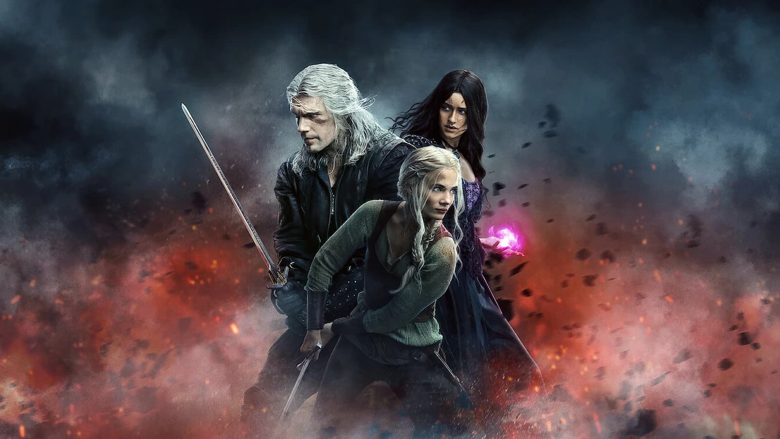 The Witcher Staffel 2 Poster zeigt Geralt und Ciri in Kaer Morhen